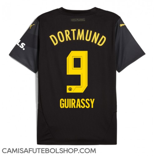 Camisa de time de futebol Borussia Dortmund Serhou Guirassy #9 Replicas 2º Equipamento 2024-25 Manga Curta